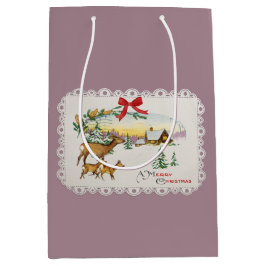 Vintage Kersthut & Herten Medium Cadeauzakje