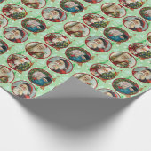 Vintage-kerstillustraties Cadeaupapier (Hoek)