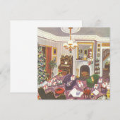 Vintage kerstingevroren Cadeaus Uitnodiging (Voorkant / Achterkant)