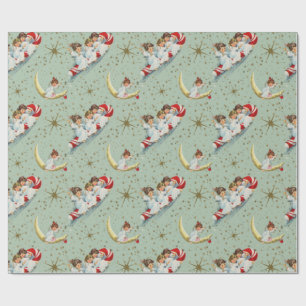 Vintage-kerstinkernen Cadeaupapier