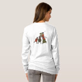 Vintage kerstinkopen familie plezier t-shirt (Achterkant volledig)