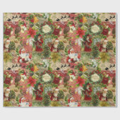 Vintage kerstinkt-inkuilpapier cadeaupapier (Vlak)
