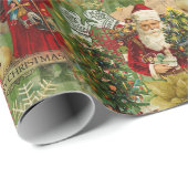 Vintage kerstinkt-inkuilpapier cadeaupapier (Rol Hoek)