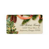 Vintage kerstinnevel - Aangepaste cadeauLabels Etiket (Voorkant)