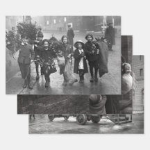 Vintage kerstinpakken papier van 1910 en 1920 jaar