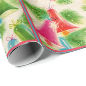 Vintage kerstinpakpapier cadeaupapier (Rol Hoek)