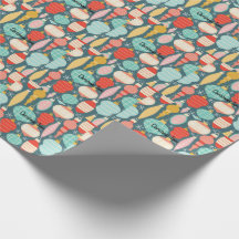 Vintage kerstinpakpapier