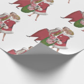 Vintage kerstinpakpapier cadeaupapier (Hoek)