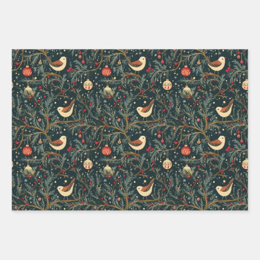 Vintage kerstinpakpapier inpakpapier vel (Voorkant 3)