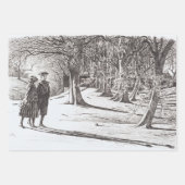 Vintage kerstinpakpapier, SKATERS... Inpakpapier Vel (Voorkant 3)