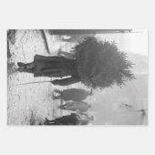 Vintage kerstinpakpapier, VROEG 20 EEUW Inpakpapier Vel (Voorkant)