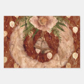 Vintage kerstinpakpapierbladen inpakpapier vel (Voorkant 3)