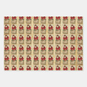 Vintage kerstinpakpapierbladen inpakpapier vel (Voorkant 2)