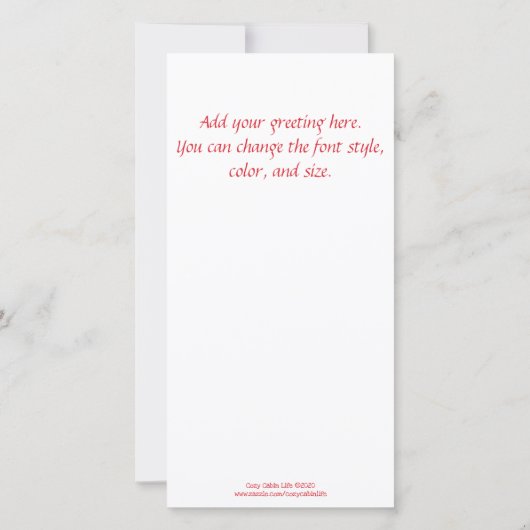 Vintage kerstinslag met snoeprietkaart (Achterkant)