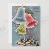 Vintage-kerstinslag vat Snowflakes Feestdagenkaart (Voorkant)