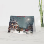 Vintage kerstkaart bedankkaart (Voorkant)