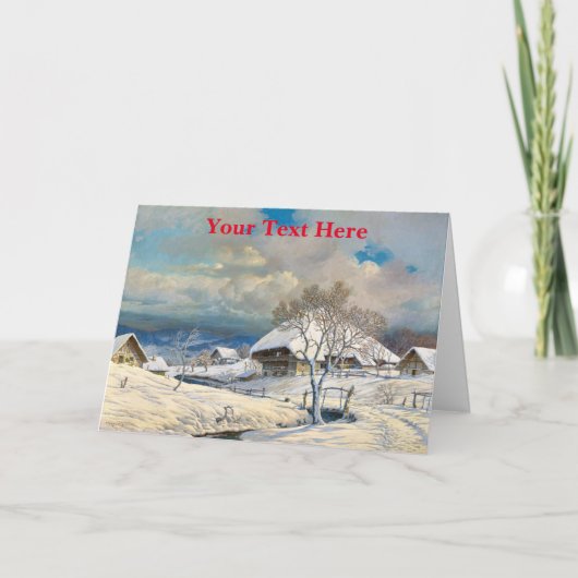 Vintage kerstkaart bedankkaart (Voorkant)