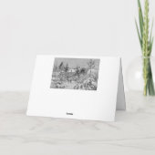 Vintage kerstkaart bedankkaart (Achterkant)