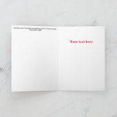 Vintage kerstkaart bedankkaart (Binnen)