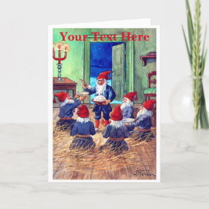 Vintage kerstkaart bedankkaart