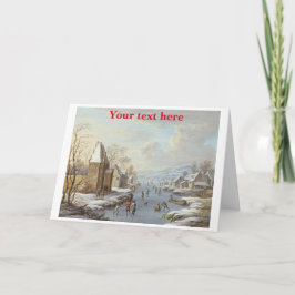 Vintage kerstkaart bedankkaart