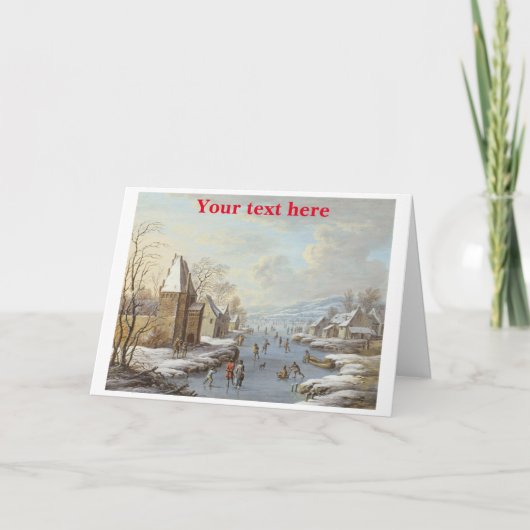 Vintage kerstkaart bedankkaart (Voorkant)