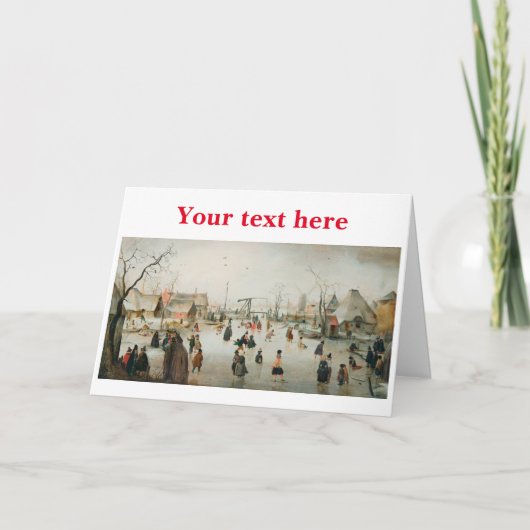 Vintage kerstkaart bedankkaart (Voorkant)