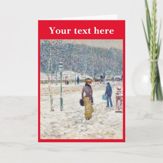 Vintage kerstkaart bedankkaart (Voorkant)