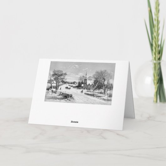 Vintage kerstkaart bedankkaart (Achterkant)