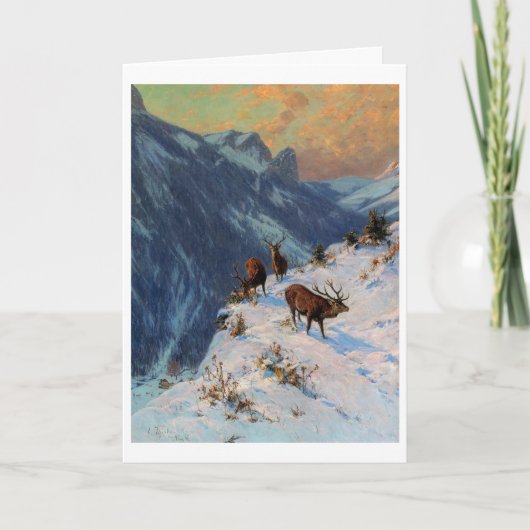 Vintage kerstkaart bedankkaart (Voorkant)