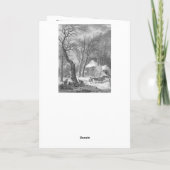 Vintage kerstkaart bedankkaart (Achterkant)