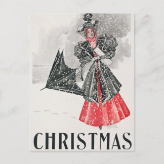 Vintage-kerstkaart Briefkaart
