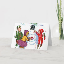 Vintage-kerstkaart Feestdagen Kaart