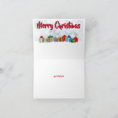 Vintage kerstkaart feestdagen kaart (Binnen)