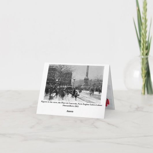 Vintage kerstkaart feestdagen kaart (Achterkant)