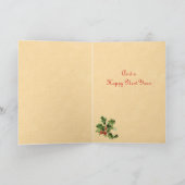 Vintage-kerstkaart Feestdagen Kaart (Binnen)
