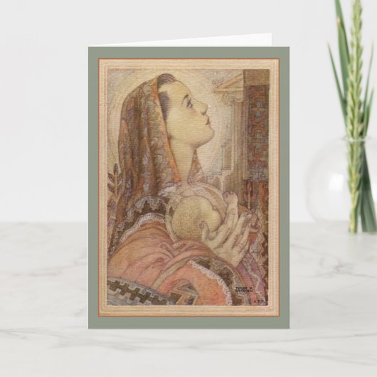 Vintage-kerstkaart Feestdagen Kaart (Voorkant)