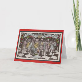 Vintage-kerstkaart Feestdagen Kaart