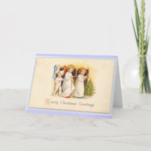 Vintage kerstkaart feestdagen kaart