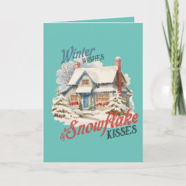 Vintage-kerstkaart Feestdagen Kaart