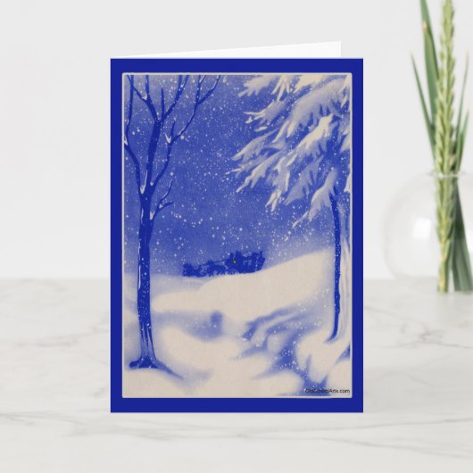 Vintage-kerstkaart Feestdagen Kaart (Voorkant)