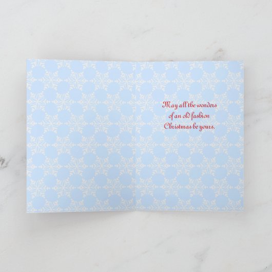 Vintage-kerstkaart Feestdagen Kaart (Binnen)