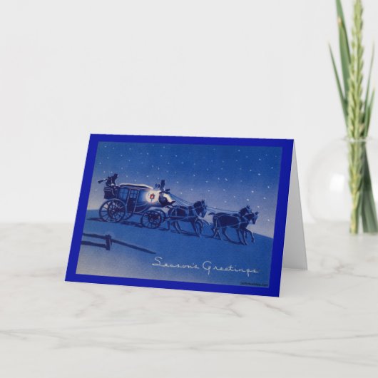 Vintage-kerstkaart Feestdagen Kaart (Voorkant)
