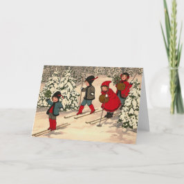 Vintage-kerstkaart Feestdagen Kaart