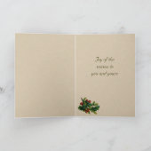 Vintage Kerstkaart Feestdagen Kaart (Binnen)