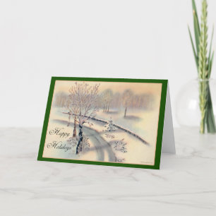 Vintage-kerstkaart Feestdagen Kaart