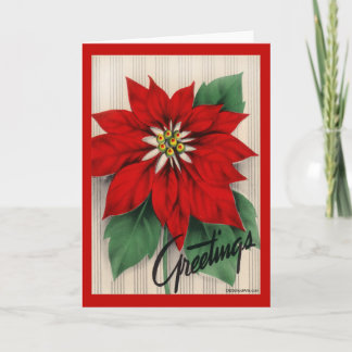 Vintage-kerstkaart Feestdagen Kaart