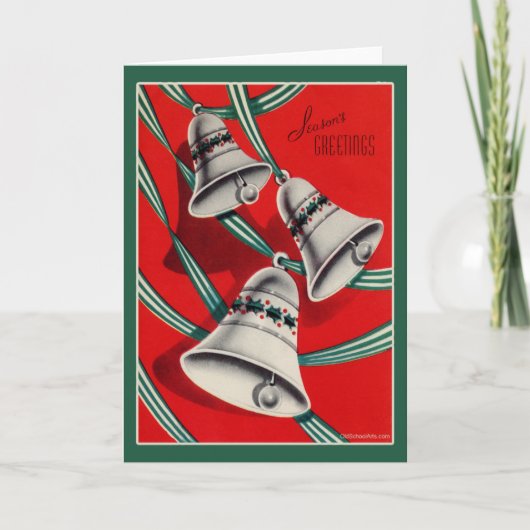 Vintage-kerstkaart Feestdagen Kaart (Voorkant)