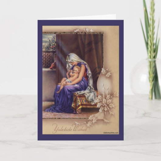 Vintage-kerstkaart Feestdagen Kaart (Voorkant)
