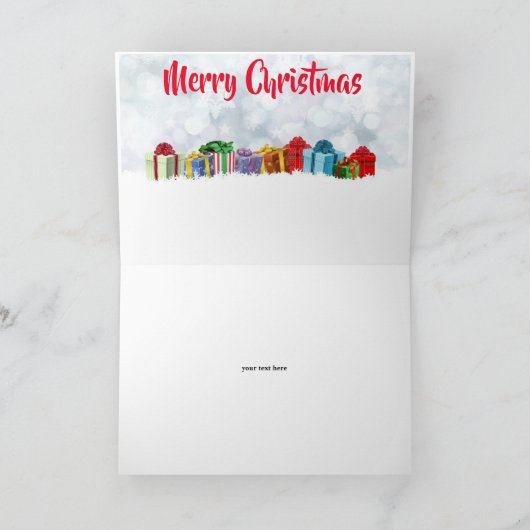 Vintage kerstkaart feestdagen kaart (Binnen)